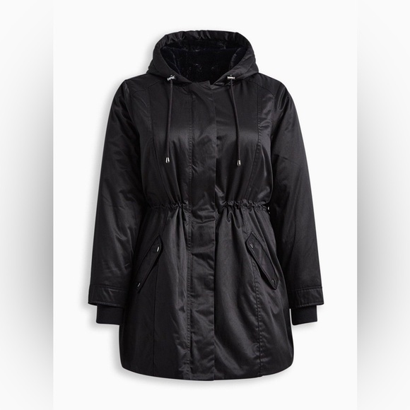 Torrid Nylon Functional Parka Black Size 2X - Picture 5 of 16